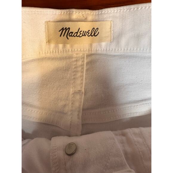 MADEWELL Women's White Button Closure High-Rise Skinny Jeans - Picture 4 of 6